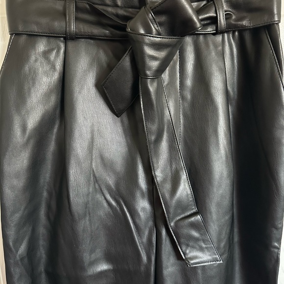 BB Dakota Steve Madden skin in the game Black Faux Leather Pants size 6 - Picture 6 of 14
